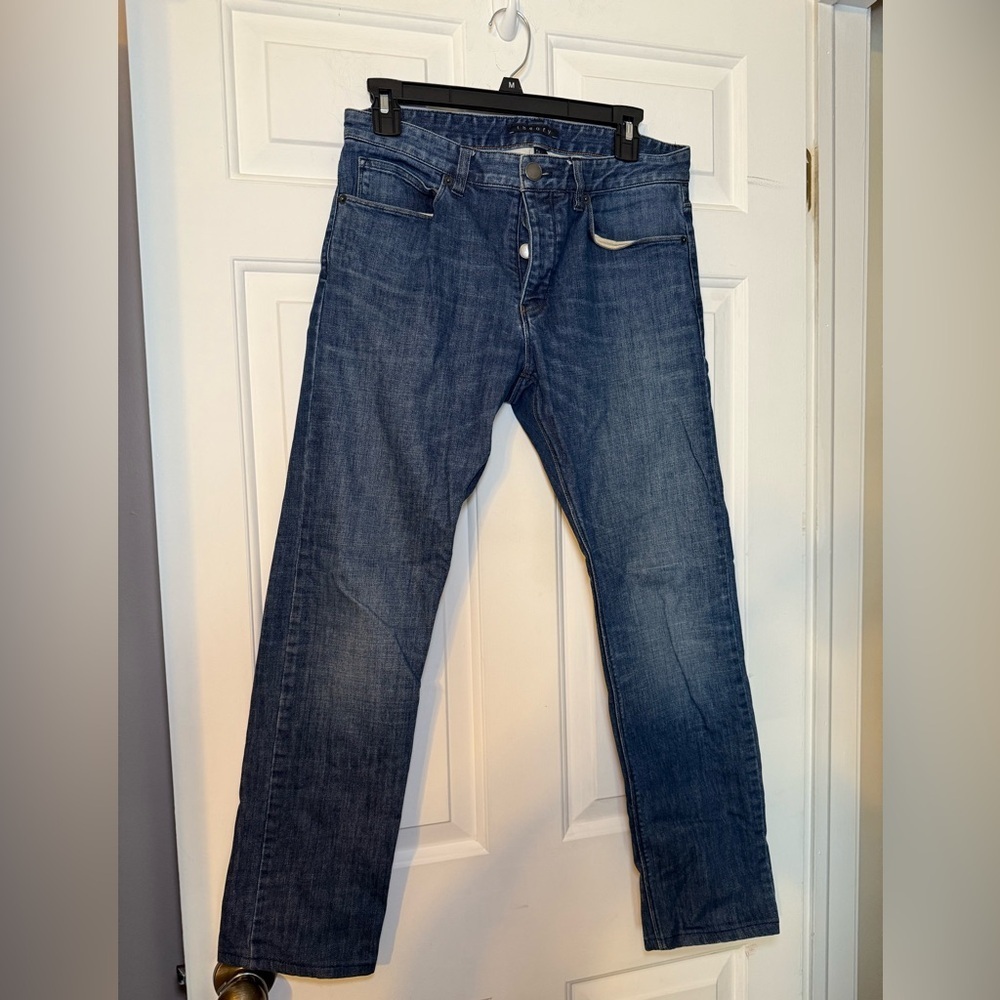 Theory Men’s Medium Wash Raffi P Straight Leg Button Fly Jeans Size 29